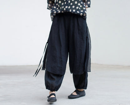 edoa Ramie Two Layer Lantern Pants 