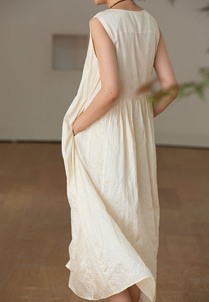 edoa Tussah Silk Sleeveless Dress