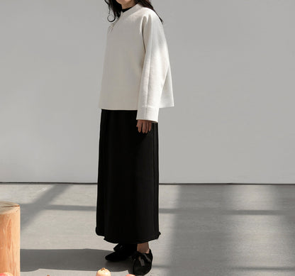 edoa Boiled Wool Short Chinese Coat 