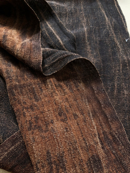 Loose Fitting Plant Dyed Hand Woven Linen Vest to0026 A857