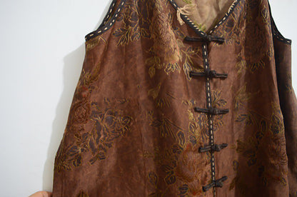 Two-tone Mud Silk Song Brocade Slip Dress dr0136 X284