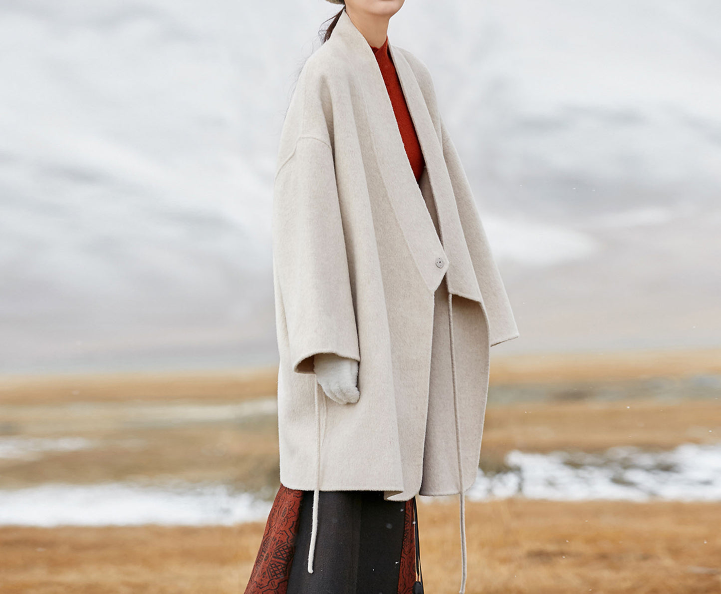 edoa Double Faced Wool Hanfu Coat