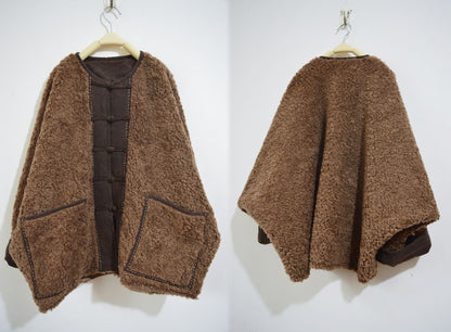 Brown Sherpa Wool Chinese Jacket ja0058 A777
