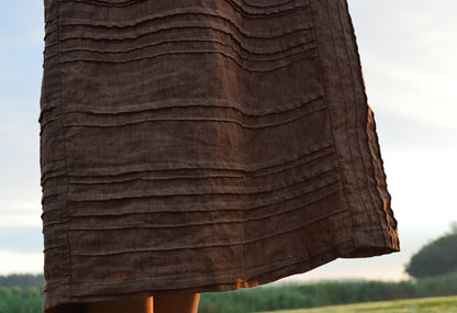 Yarn Dyed Linen Pintucked Dress dr0231 798