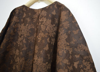 edoa Plant Dyed Silk Wool Blend Jacquard Tunic 