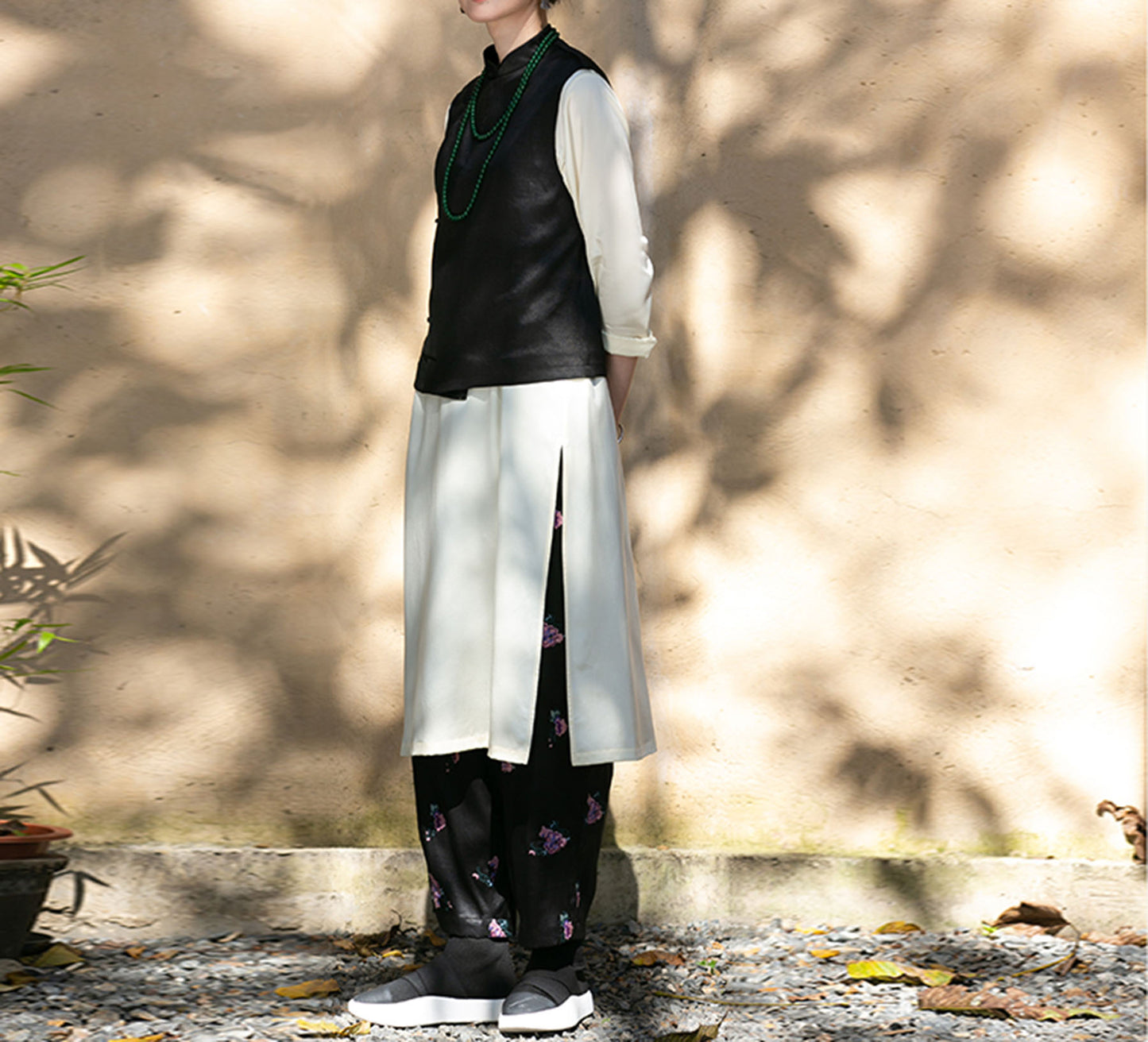 edoa Mud Silk Chinese Vest