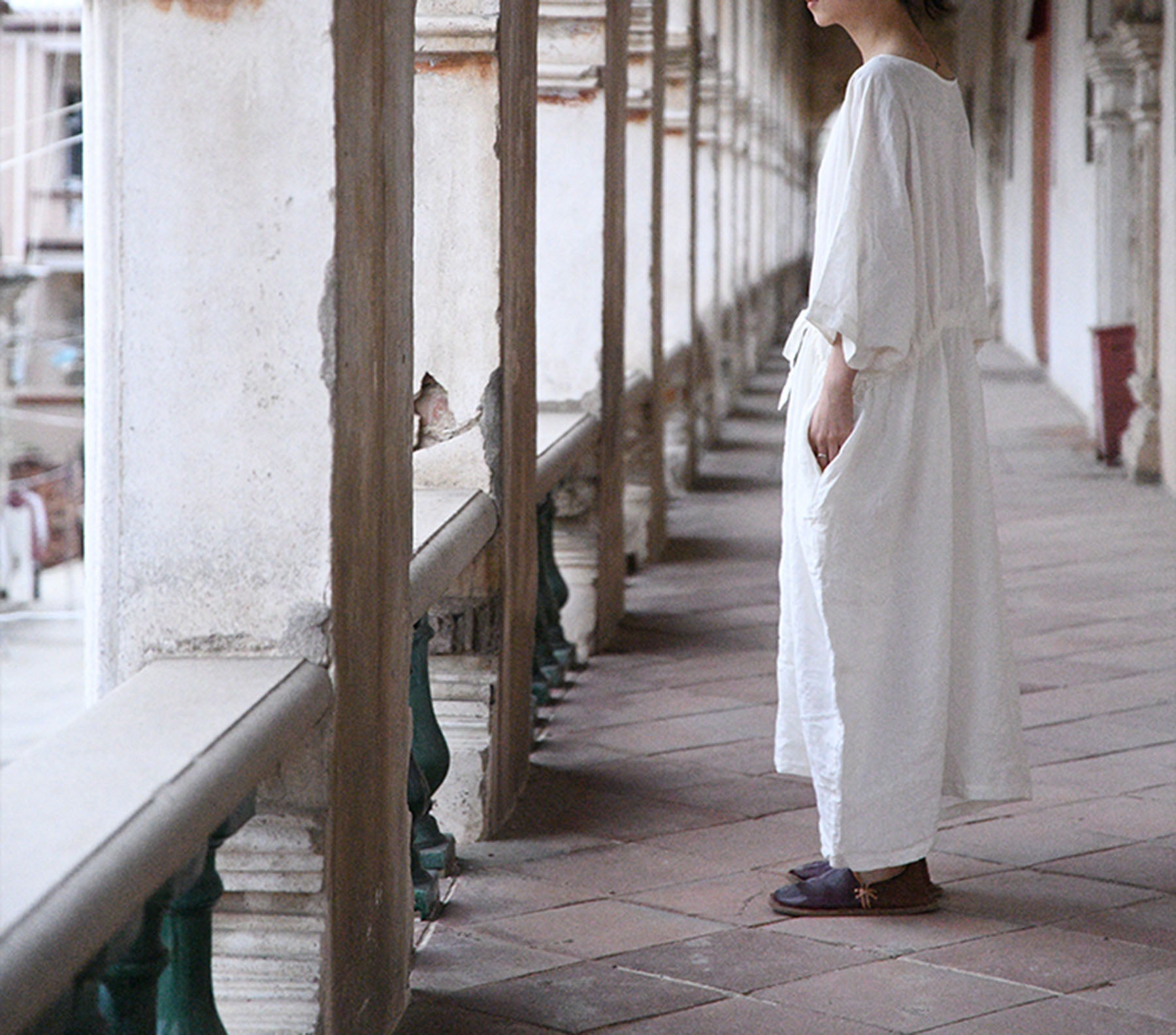 edoa Oversized Linen Tunic