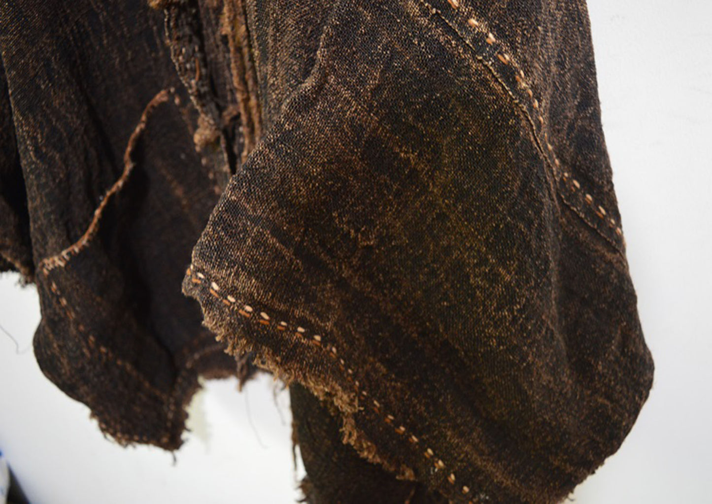 Loose Fitting Plant Dyed Hand Woven Linen Cardigan Jacket ja0051 A673