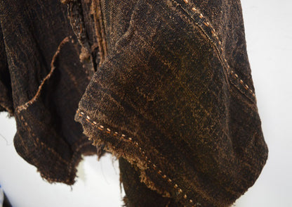 Loose Fitting Plant Dyed Hand Woven Linen Cardigan Jacket ja0051 A673