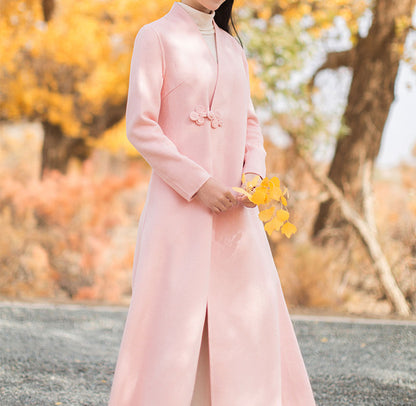 edoa Winter Double Woven Wool Long Coat