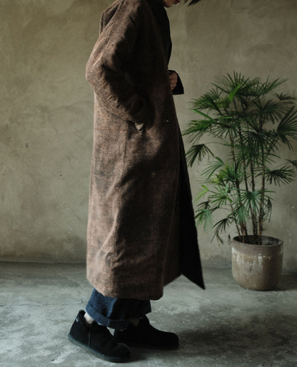 edoa Mud Tussah Silk Padded Hanfu Coat