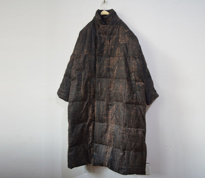 edoa Distressed Goose Down Long Coat