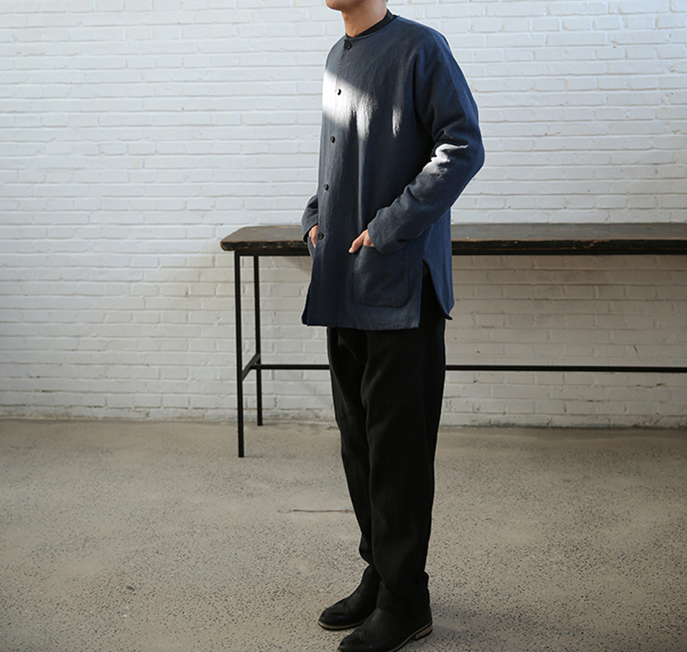 edoa Collarless Blend Padded Tang Suit