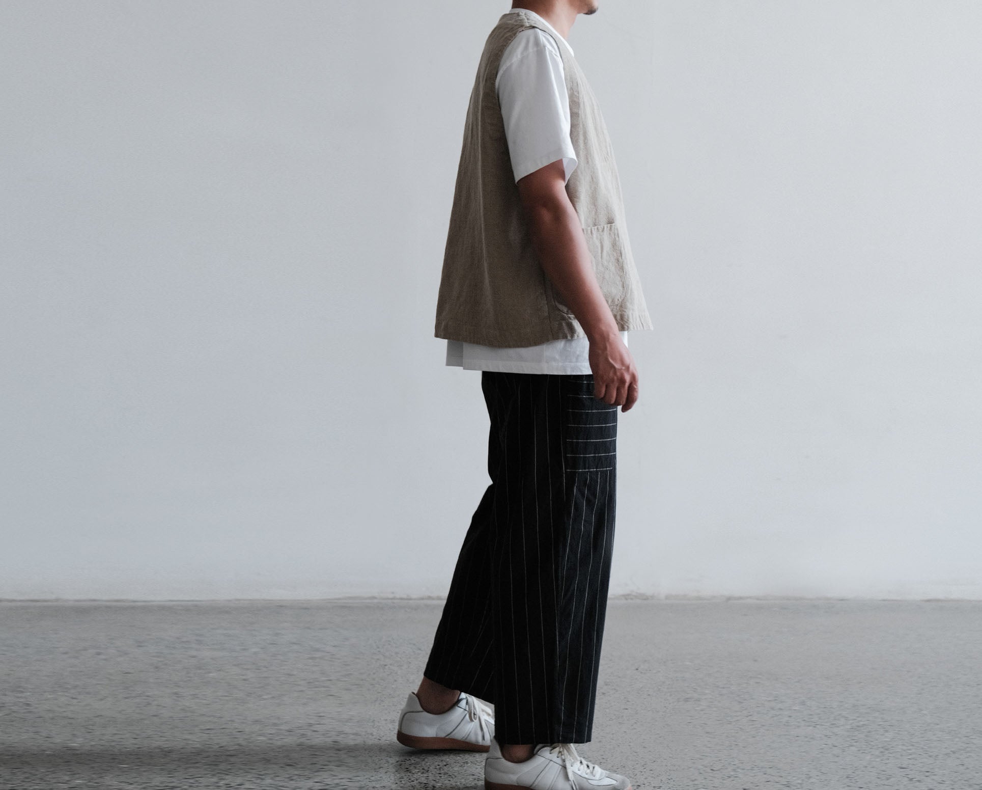 edoa Heavy Weight Flax Linen Vest