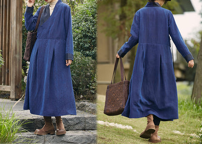 edoa Cracked Mud Silk Asymmetric Wrap Dress