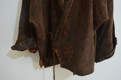 edoa Loose Mud Tussah Silk Jacquard Jacket