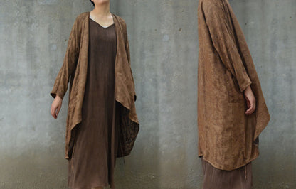 Reversible Mud Silk Tie Cardigan Jacket ja0052 A180