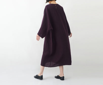 edoa Minimalist Oversized Linen Tunic Dress 