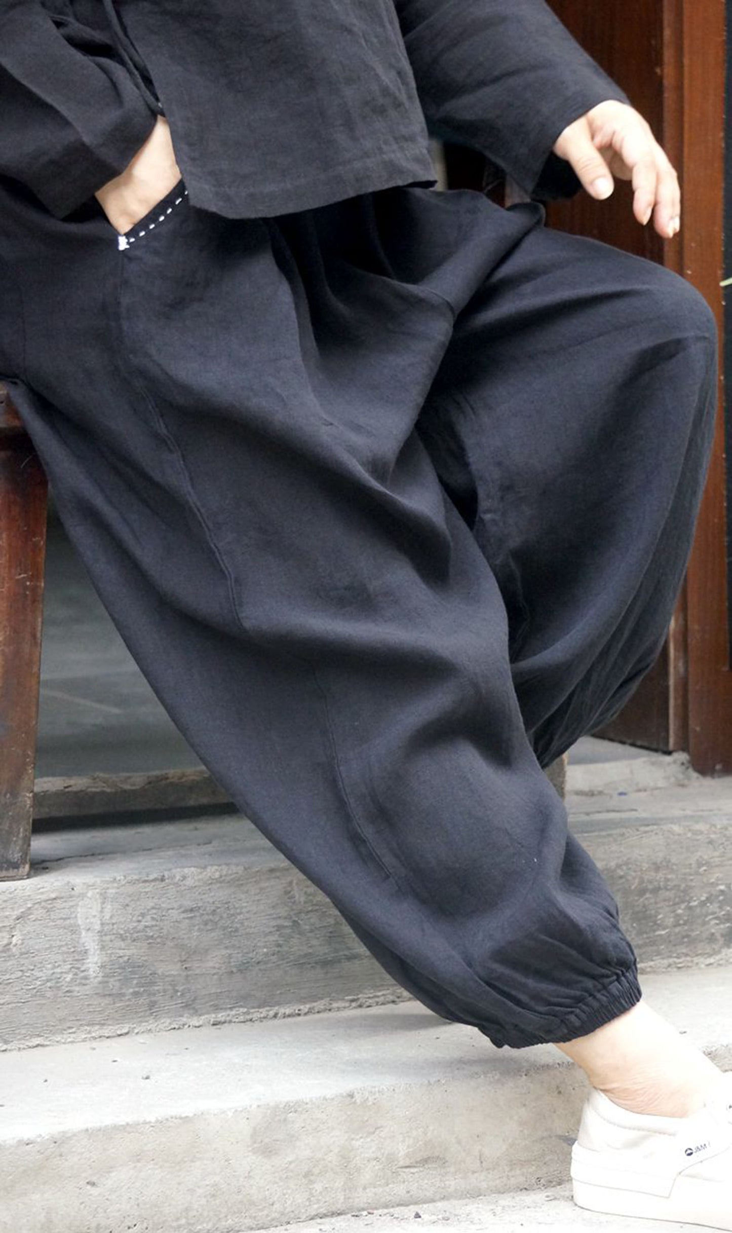 edoa Linen Lantern Pants