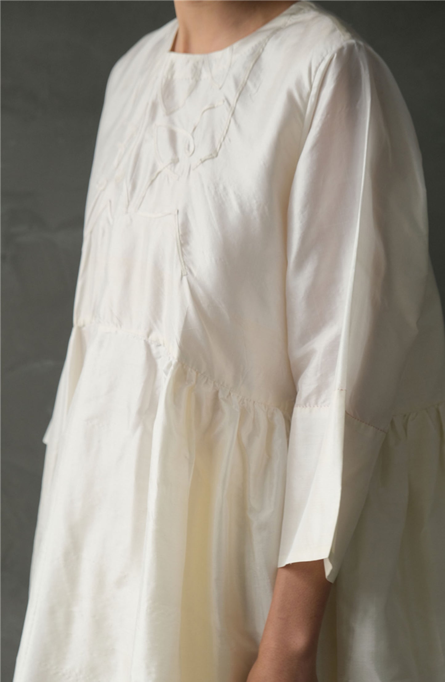 edoa Dupion Silk Minimalist Dress
