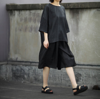 edoa Reversible V-neck Mud Silk Top 