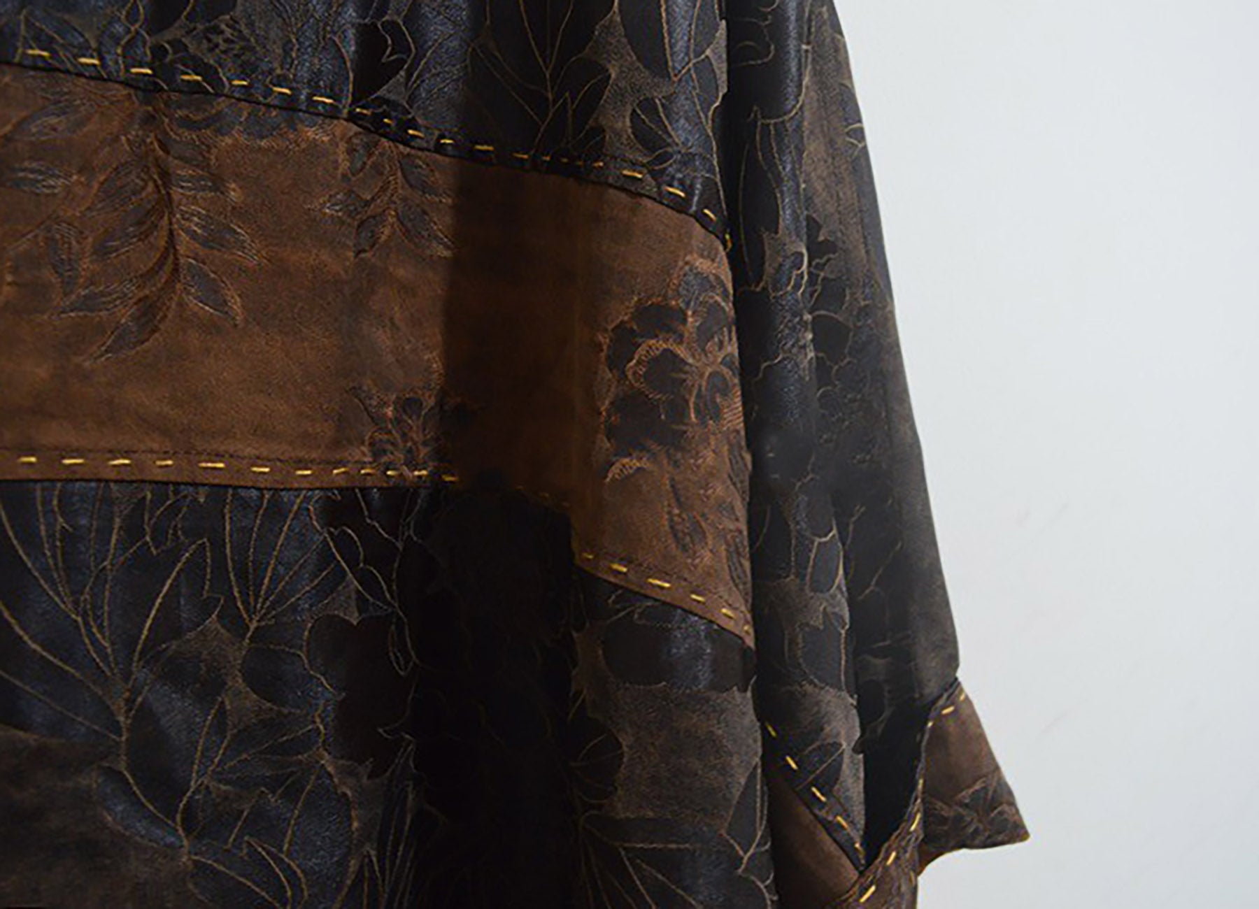 edoa Mud Silk Jacquard Patchwork Pullover