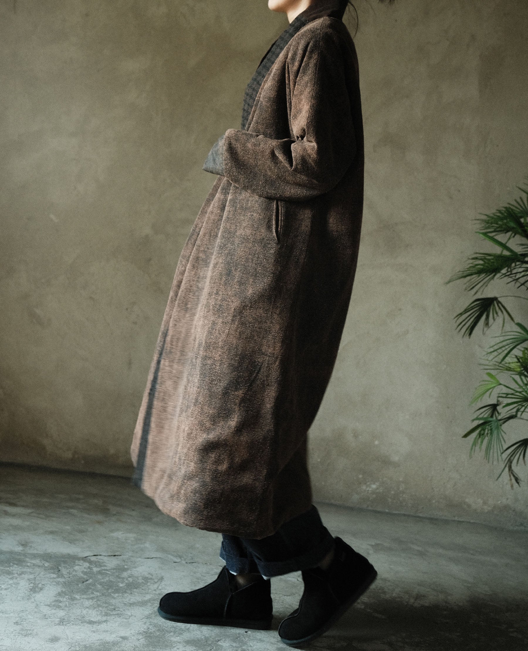 edoa Mud Tussah Silk Padded Hanfu Coat