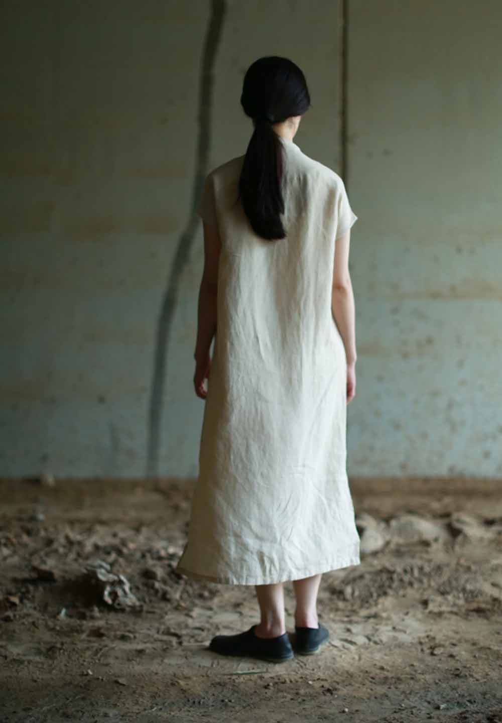 edoa Simplicity Linen A Line Dress