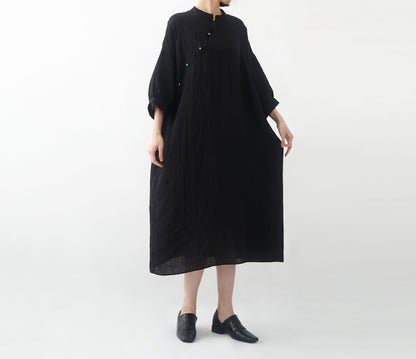 edoa Loose Fitting Linen Modified Dress