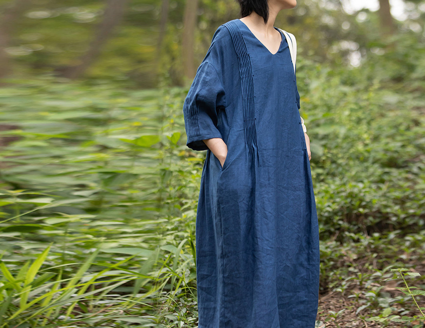 edoa pintucked linen dress