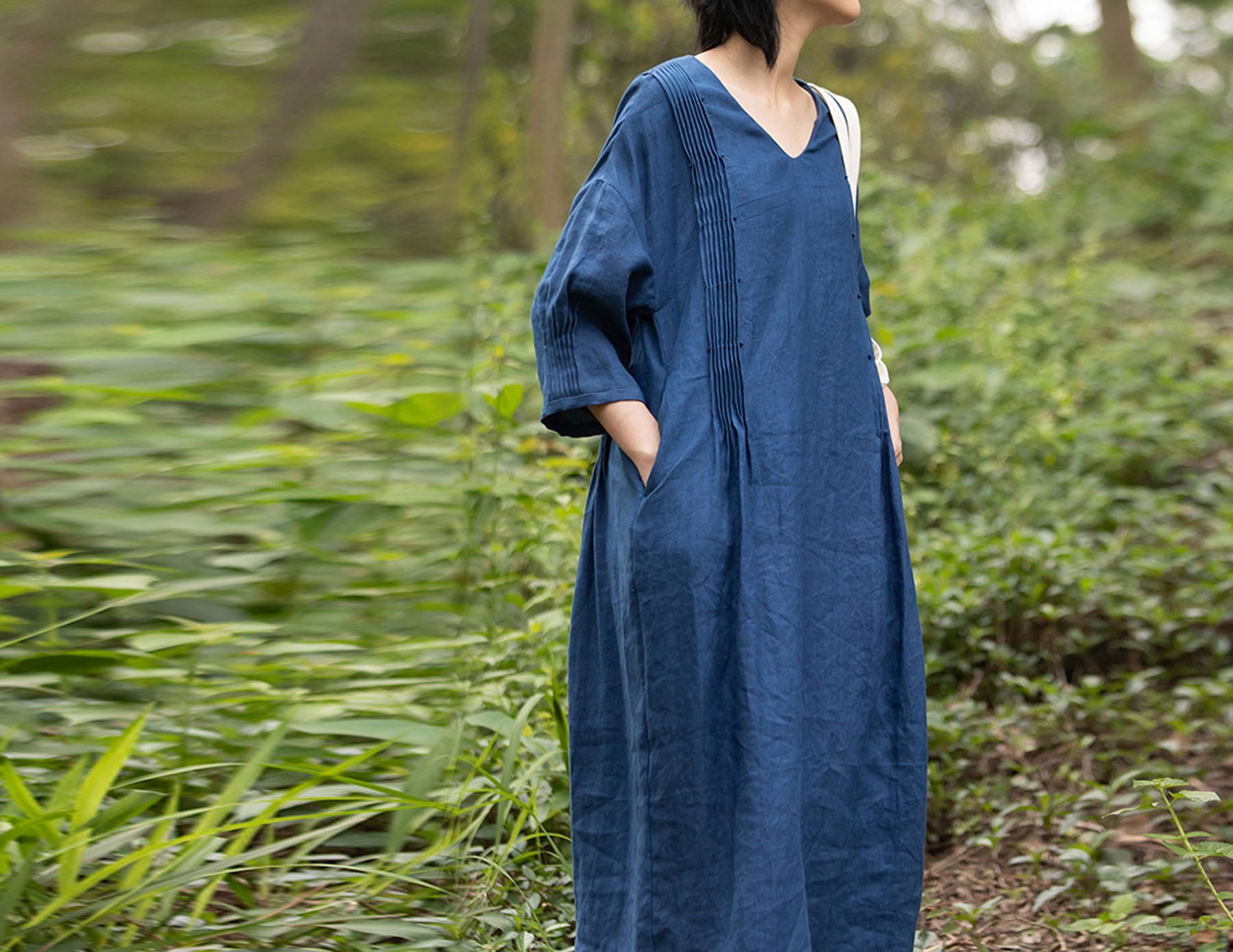 edoa pintucked linen dress