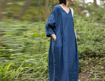 edoa pintucked linen dress