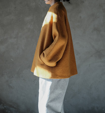 EDOA Wool Diagonal Placket Chinese Jacket