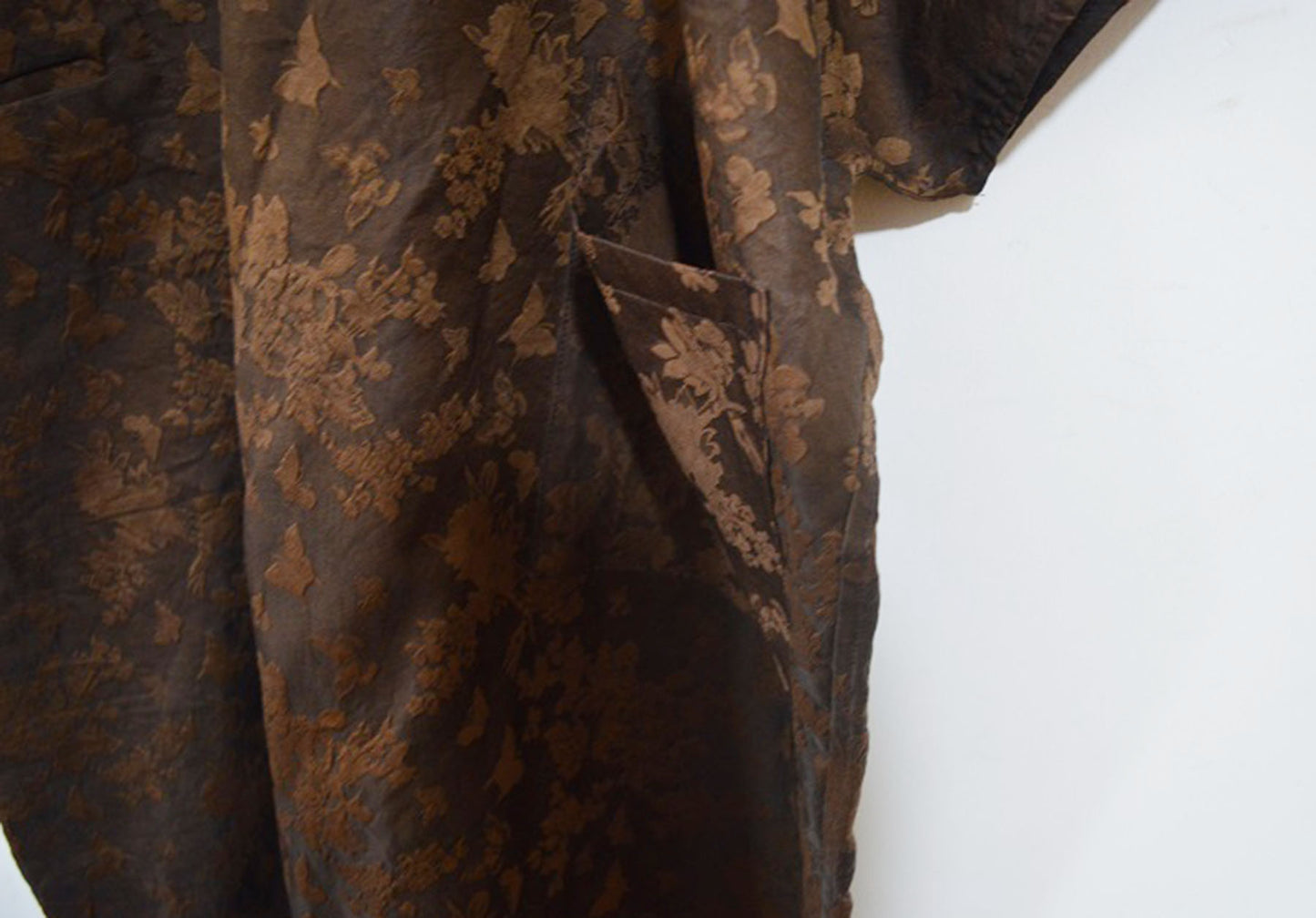 edoa Plant Dyed Silk Wool Blend Jacquard Tunic 