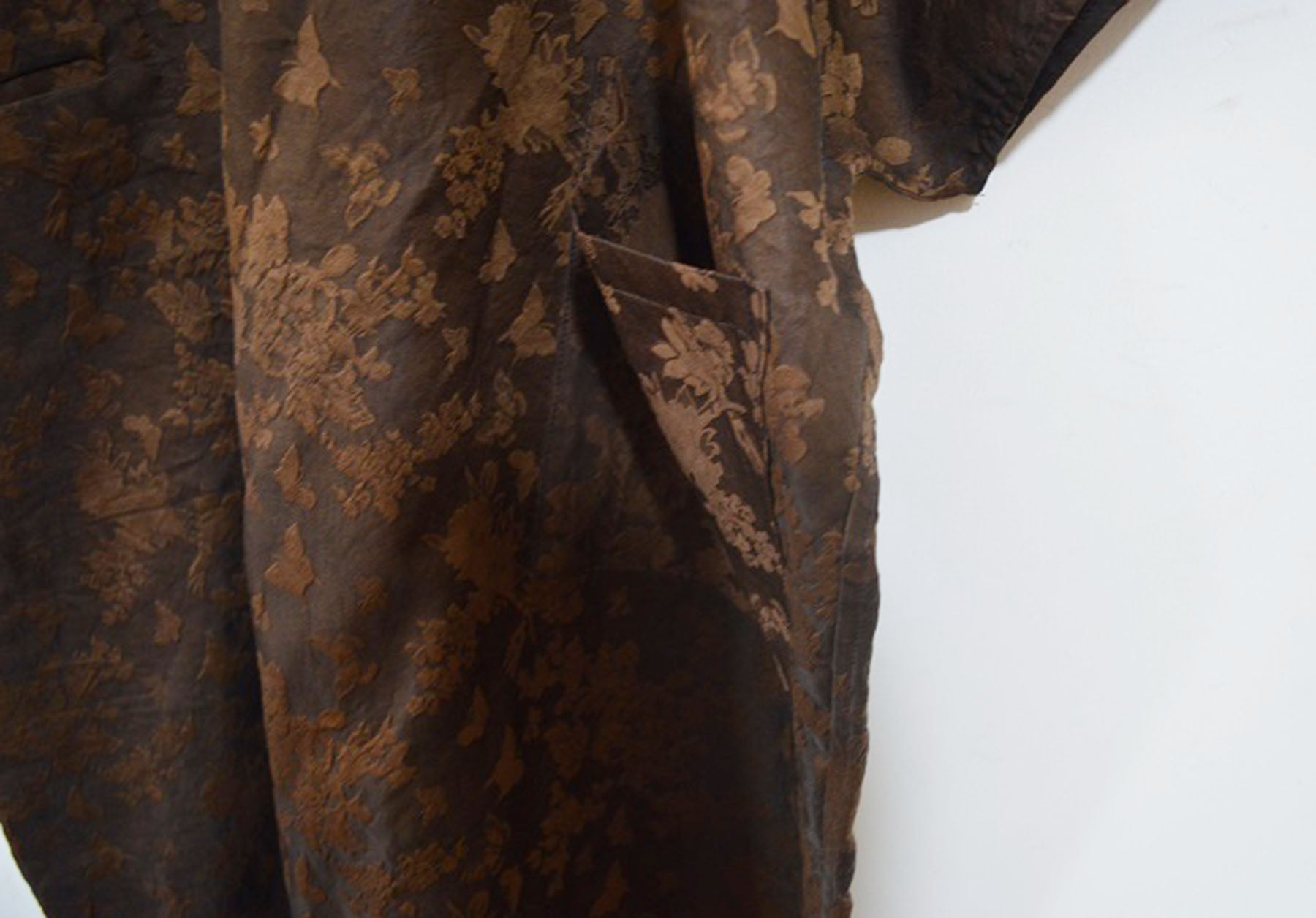 edoa Plant Dyed Silk Wool Blend Jacquard Tunic 