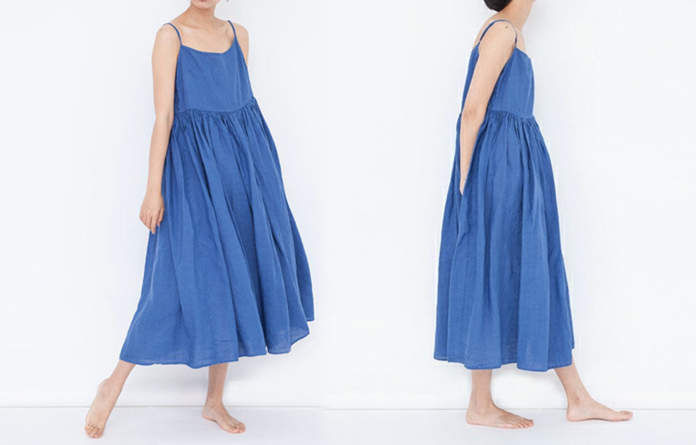 edoa  Summer Washed Ramie Cami Dress