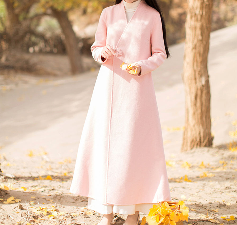 edoa Winter Double Woven Wool Long Coat