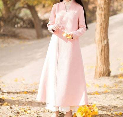 edoa Winter Double Woven Wool Long Coat
