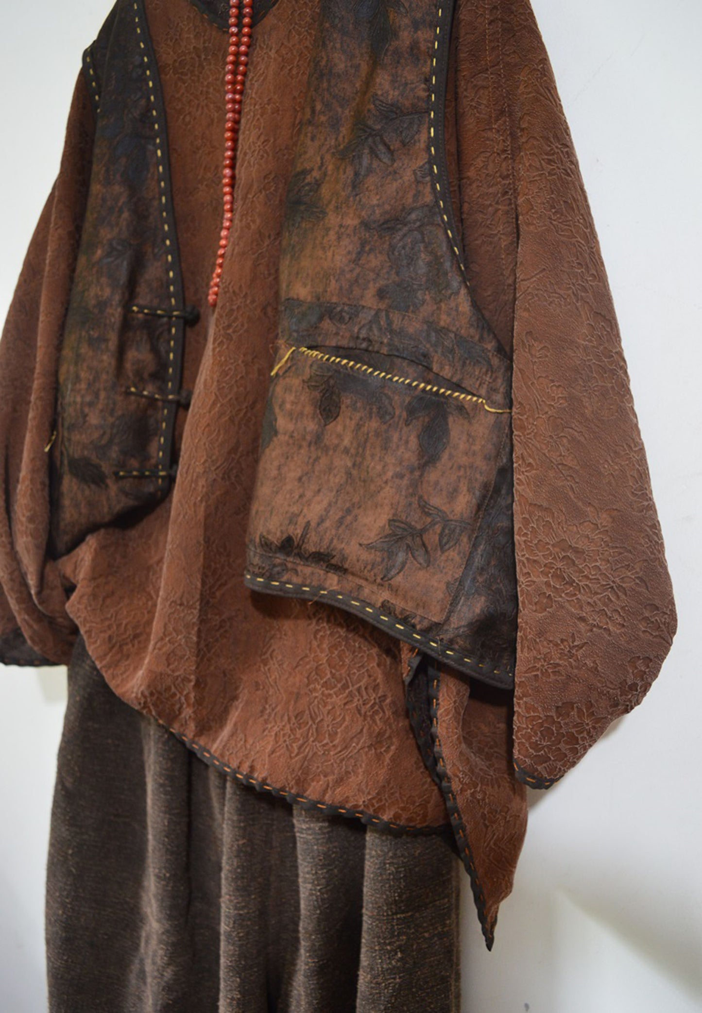 edoa Reversible Mud Silk Cloque Top