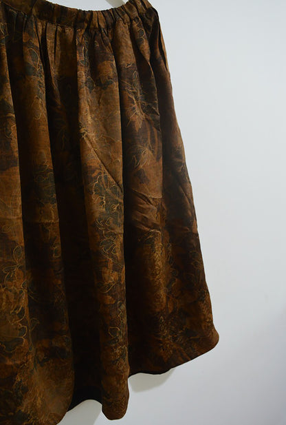 Printed Mud Silk Charmeuse Skirt sk0035 X171