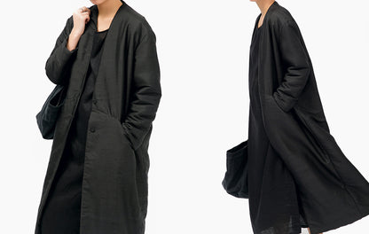 edoa Light Weight Dupioni Silk Padding Coat 