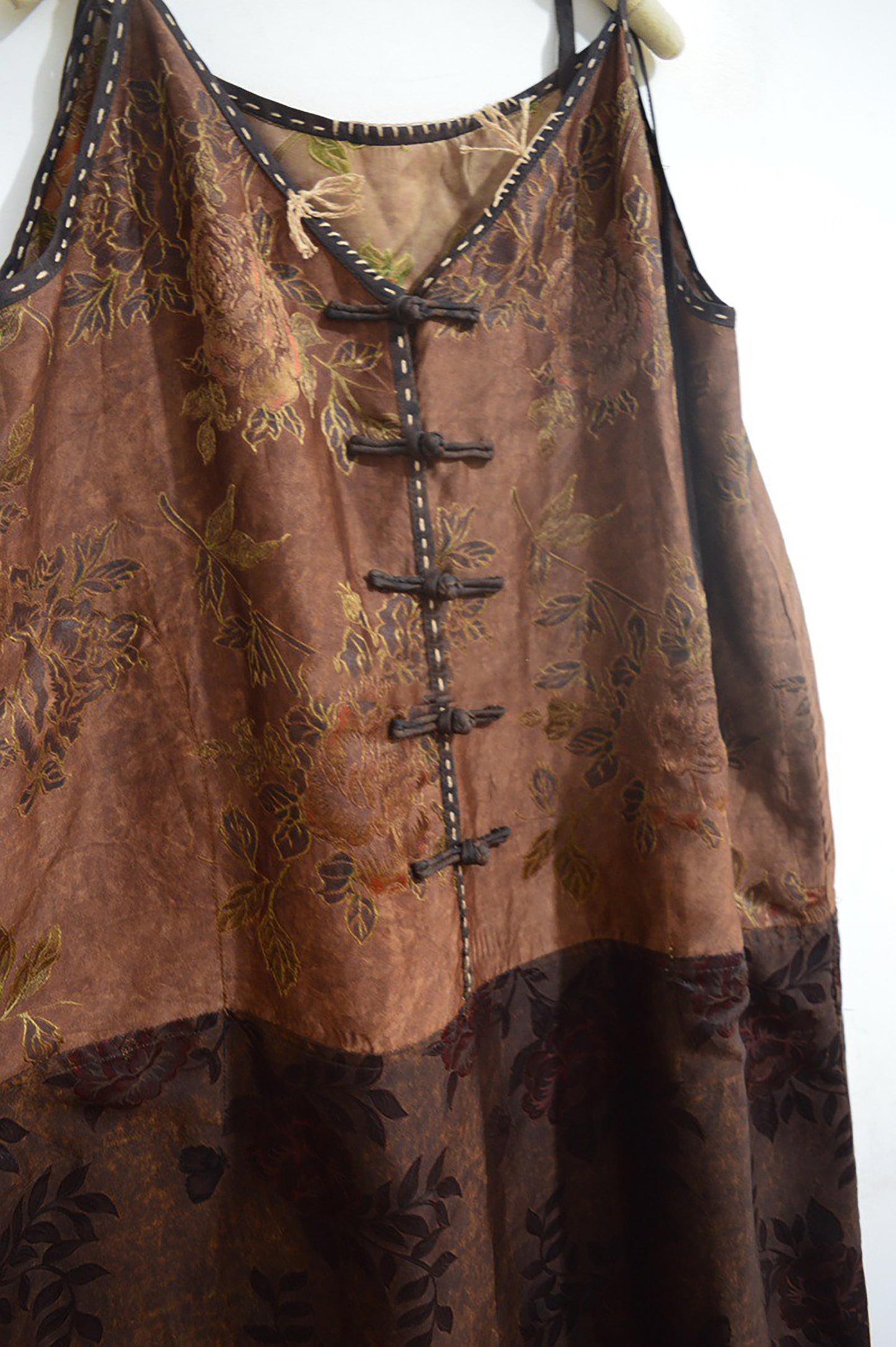 Two-tone Mud Silk Song Brocade Slip Dress dr0136 X284