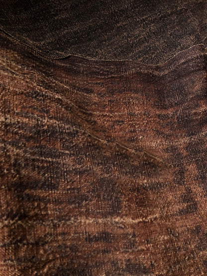 Loose Fitting Plant Dyed Hand Woven Linen Vest to0026 A857