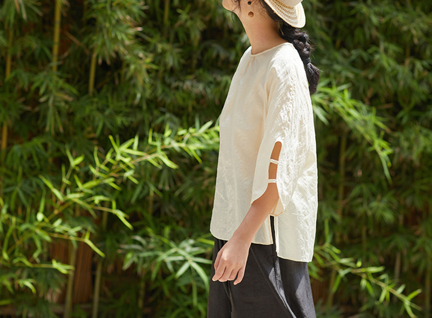 edoa Minimalist Tussah Silk Top