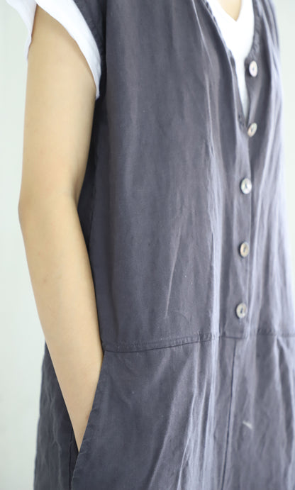 edoa Loose Fitting Linen Jumpsuit