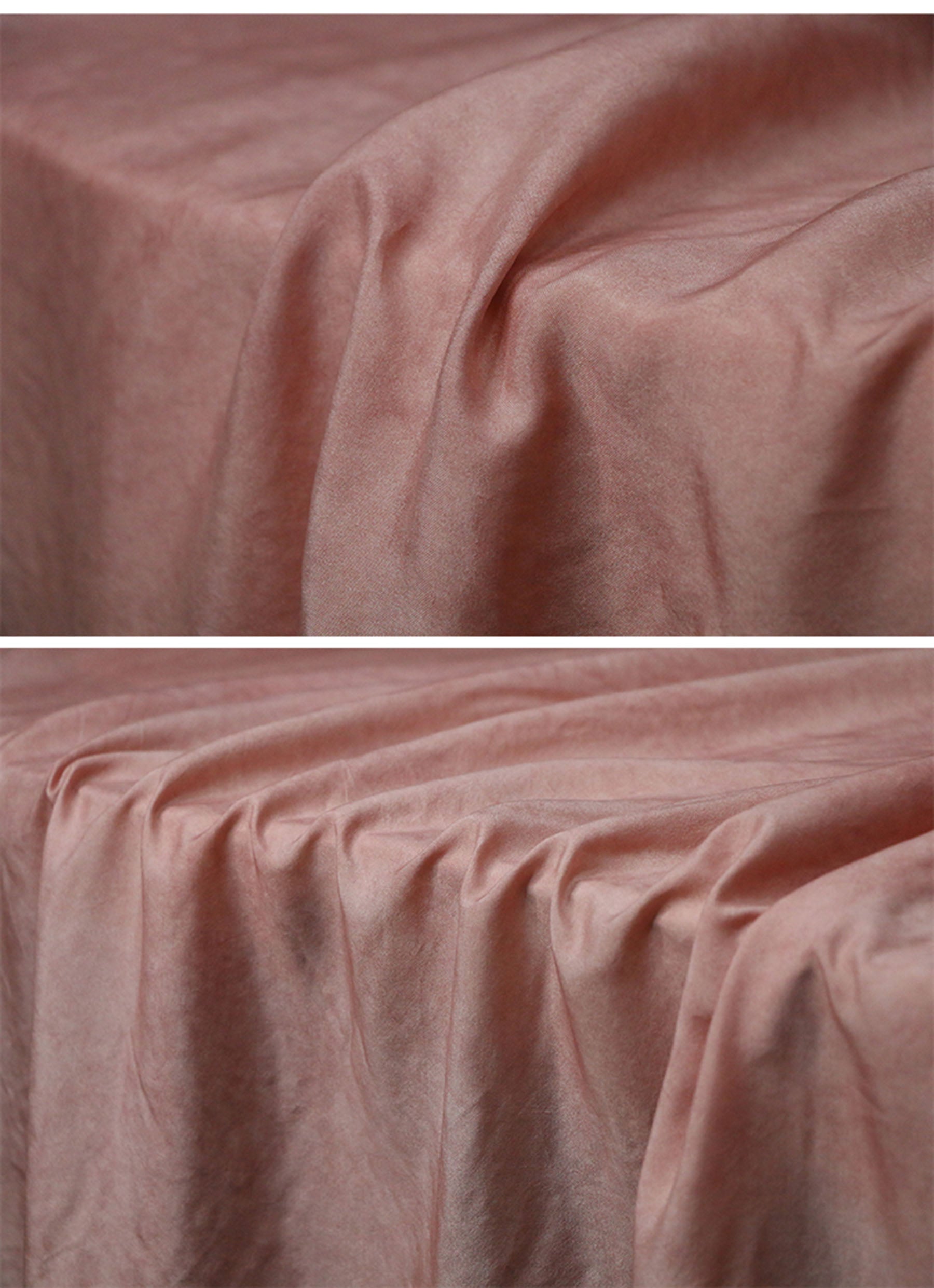edoa Distressed Plant Dyed Tussah Silk V-neck Dress