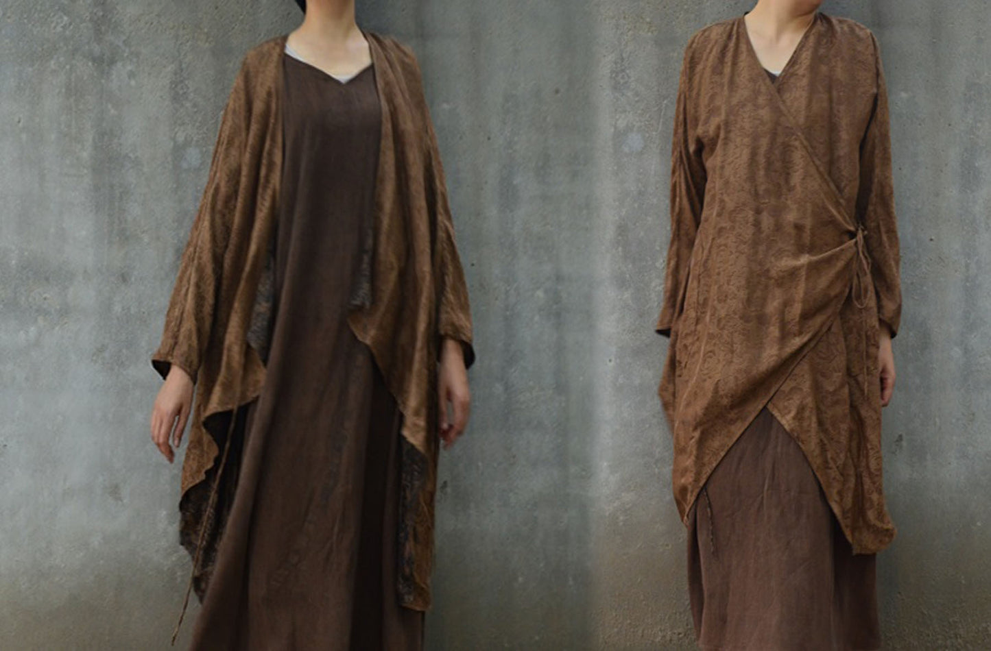 Reversible Mud Silk Tie Cardigan Jacket ja0052 A180