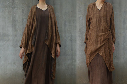 Reversible Mud Silk Tie Cardigan Jacket ja0052 A180