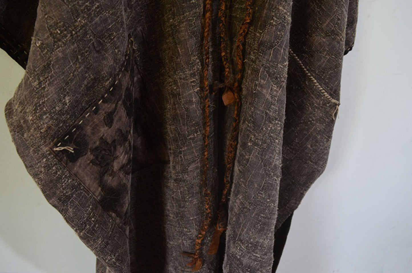 Reversible Mud Tussah Silk Jacquard Coat co0183 X011