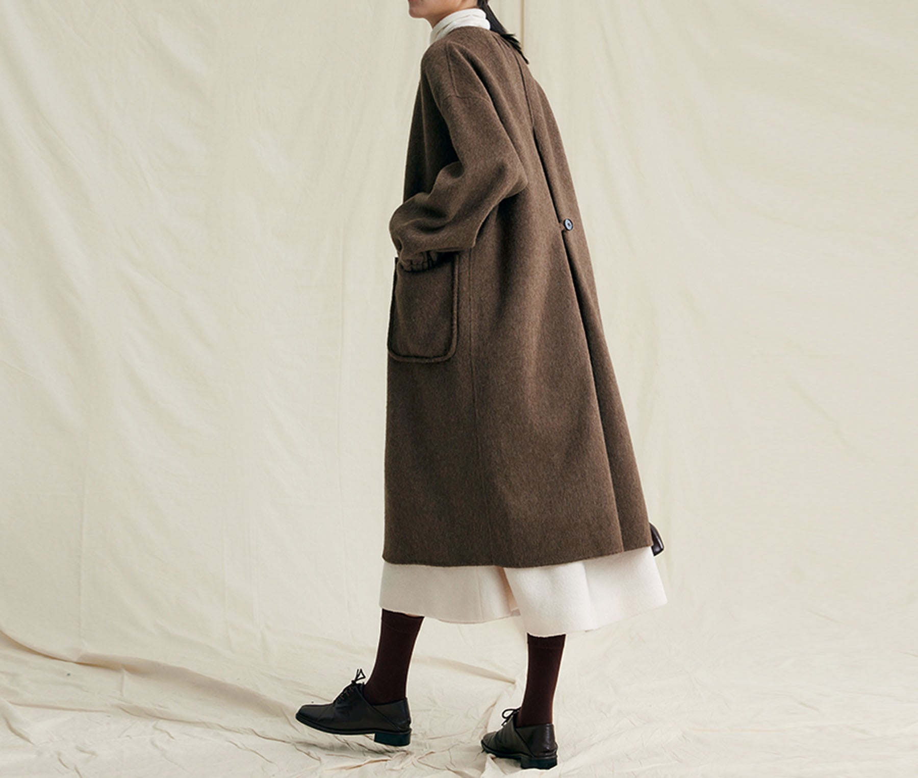 edoa Premium Double Faced Alpaca Coat 